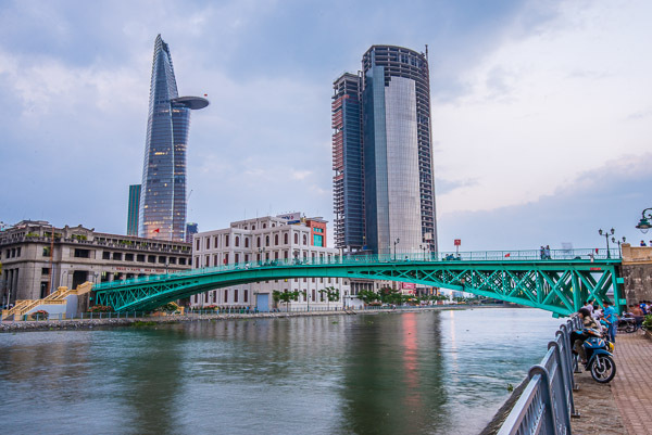 Bitexco tower from Bến Nghé River